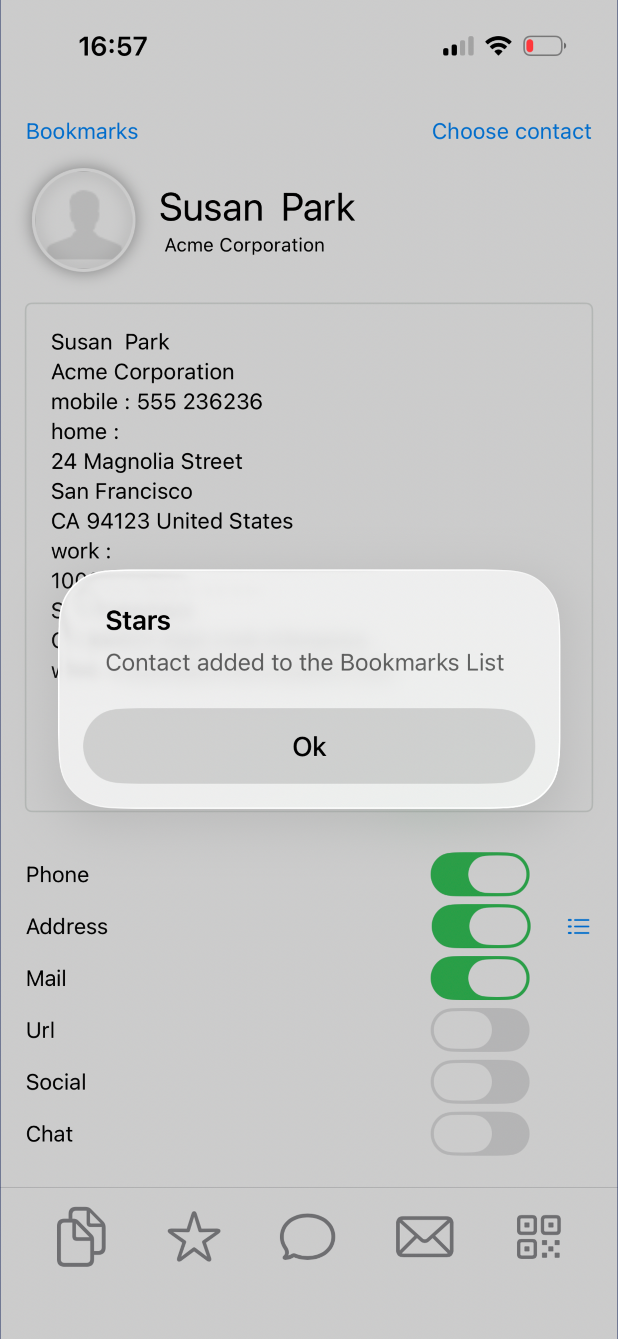 QR code sharing — ForwardContact