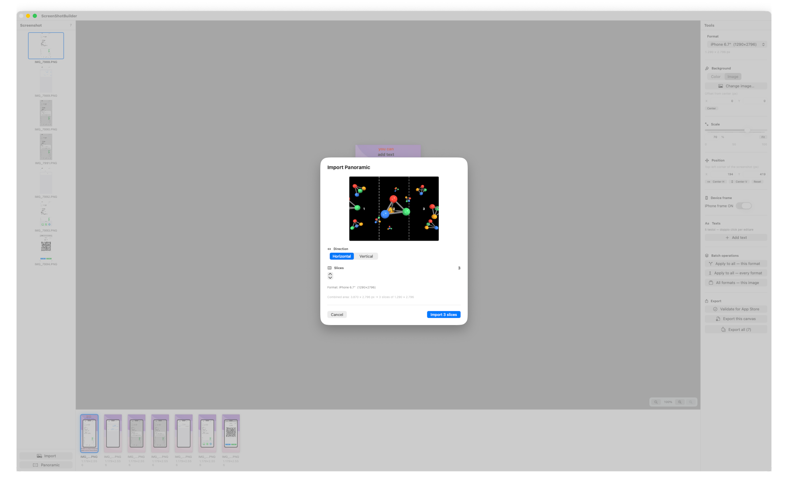 ScreenShotBuilder — text overlay