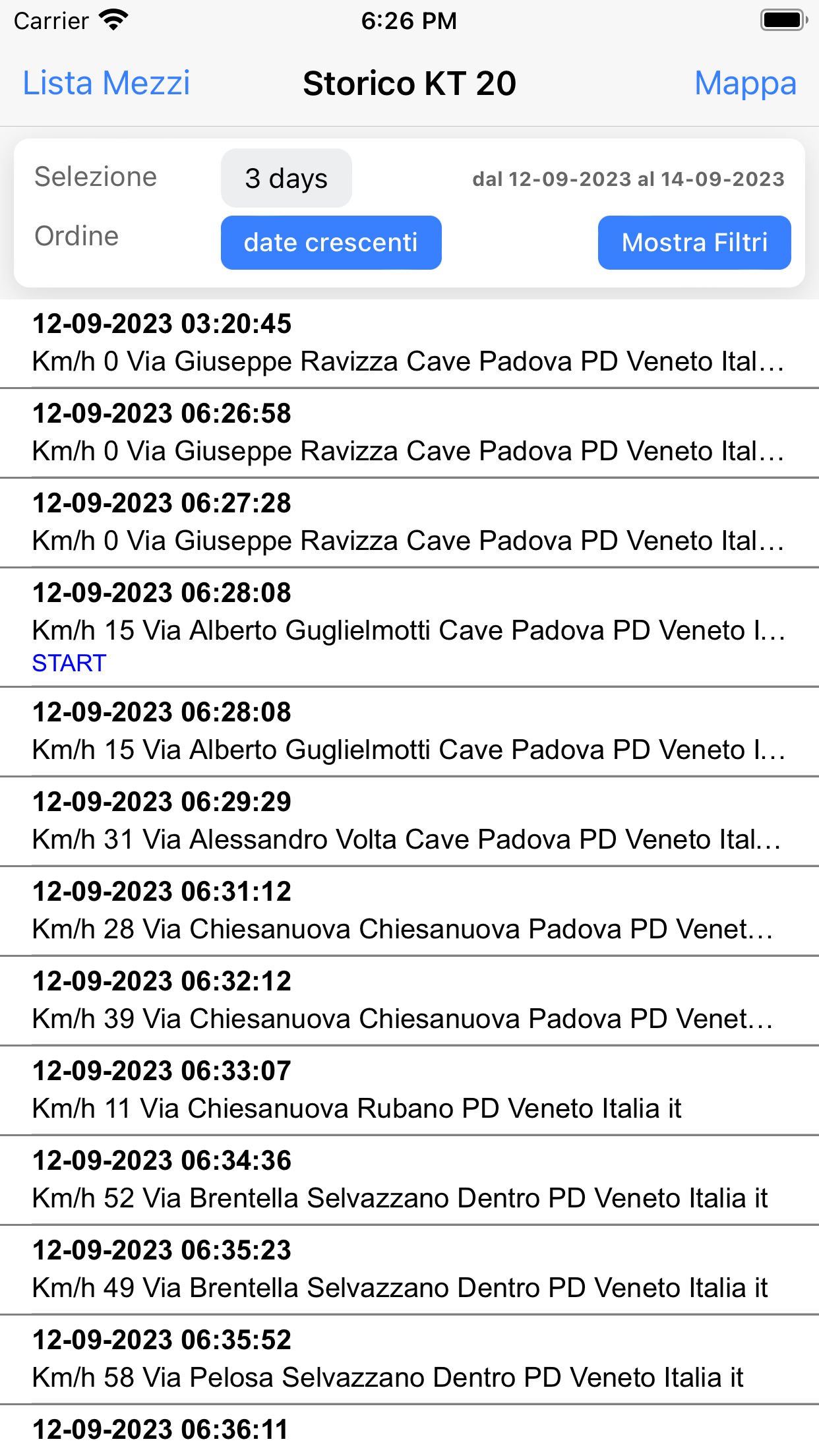 Fleet map — Sovecotech