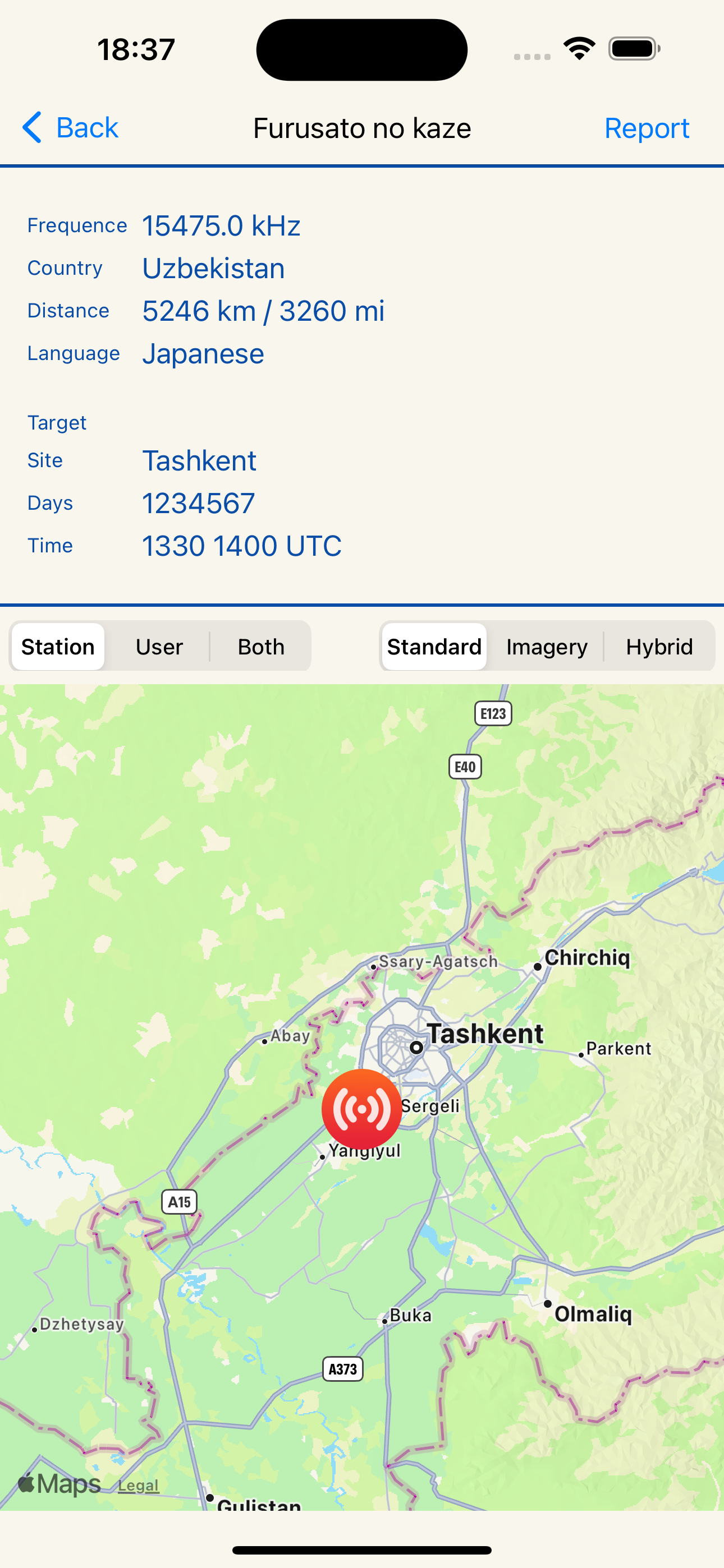 Station Details — SWList