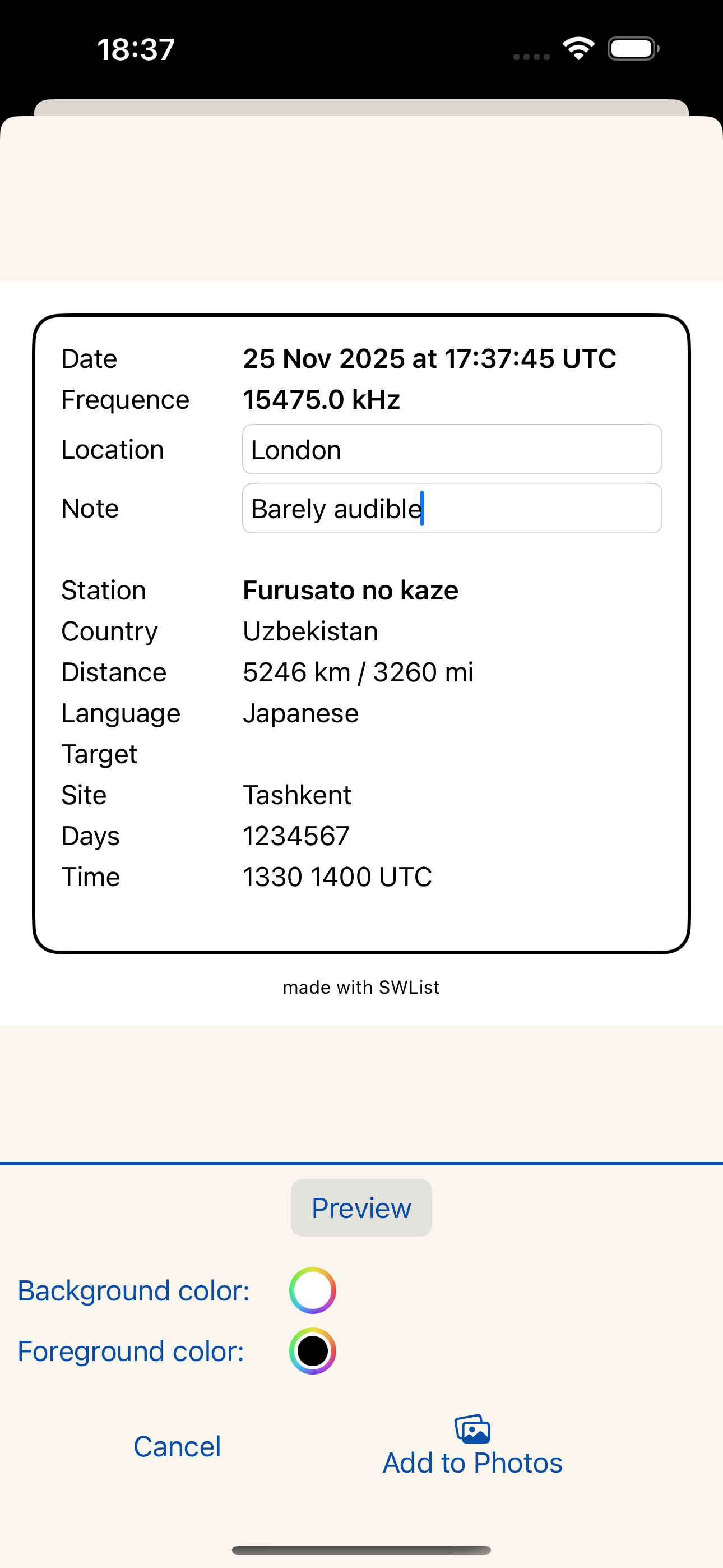 World Map — SWList