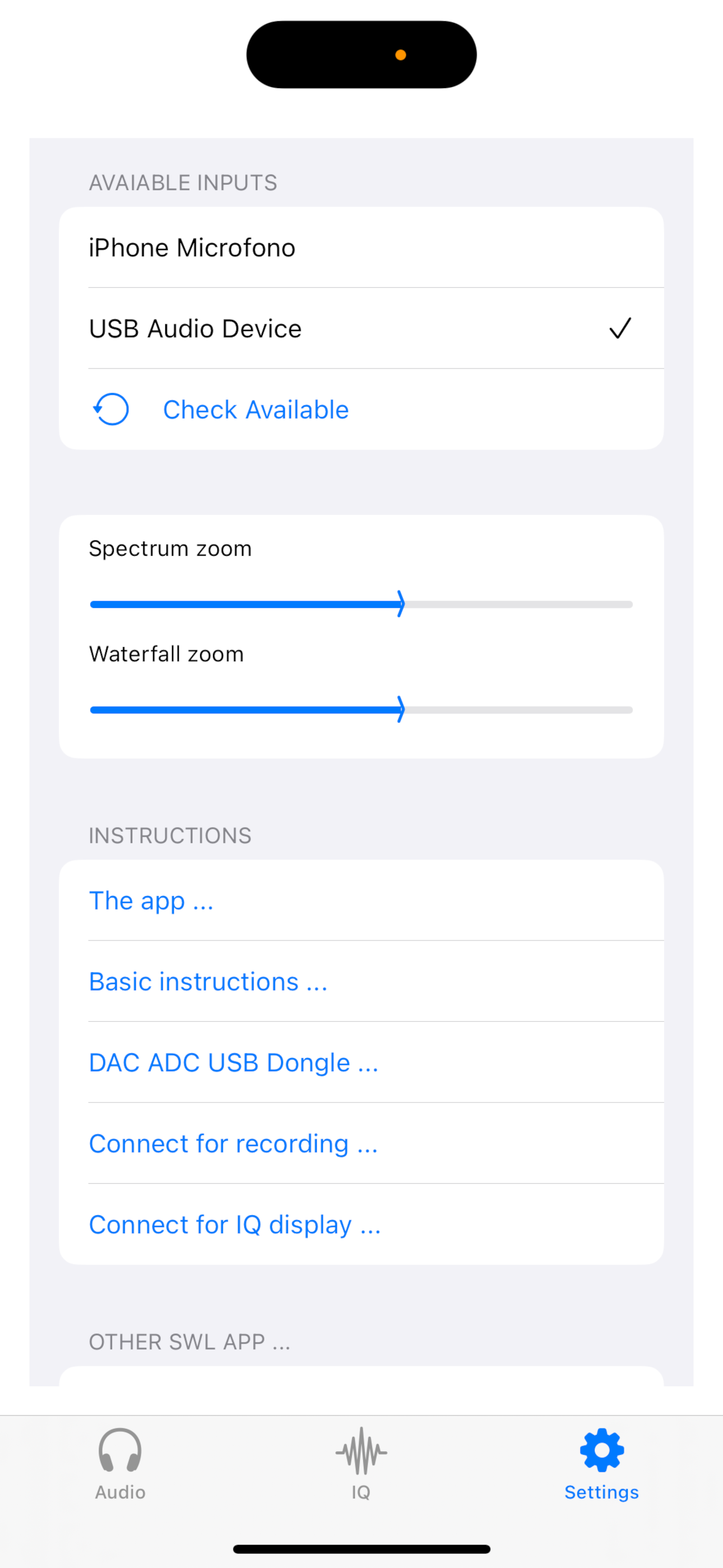 SWLTools — Waterfall Display
